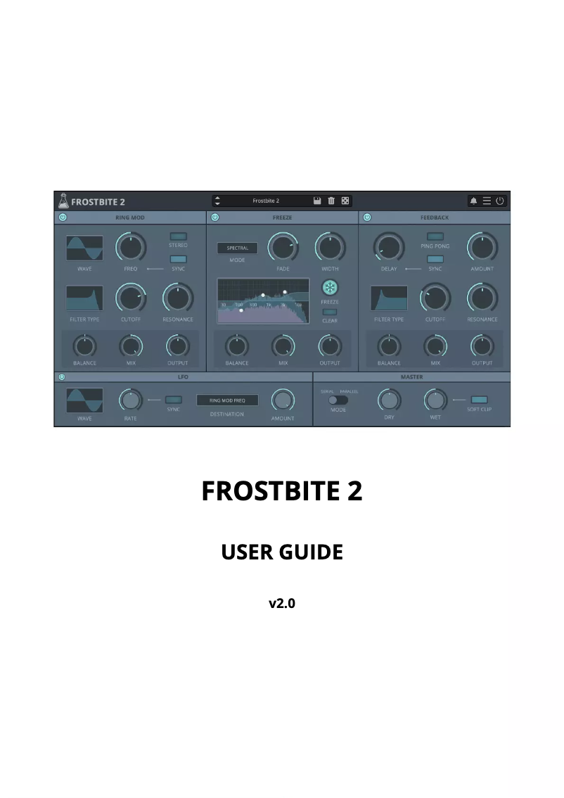 Page 1 de la notice Manuel utilisateur AudioThing Frostbite 2