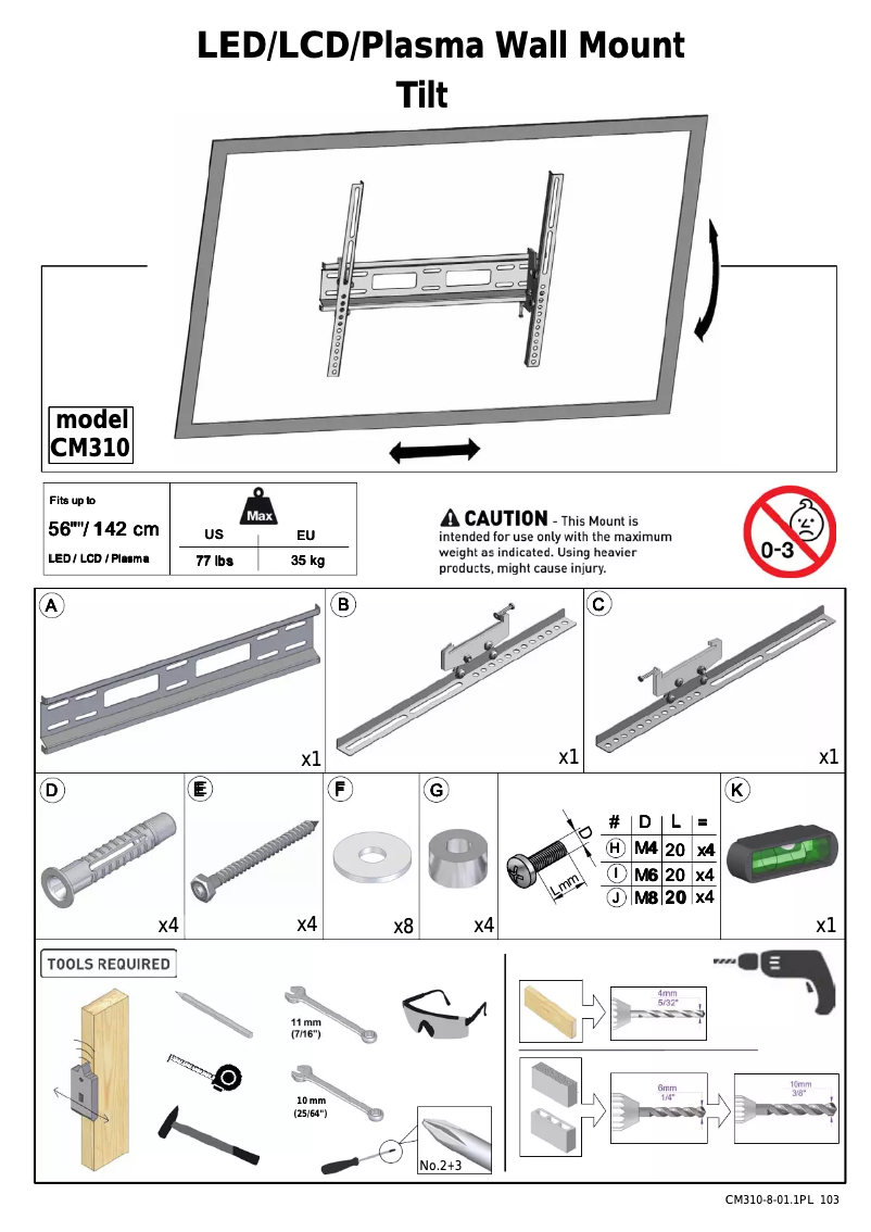 Page n°1 - Manuel utilisateur Barkan CM310