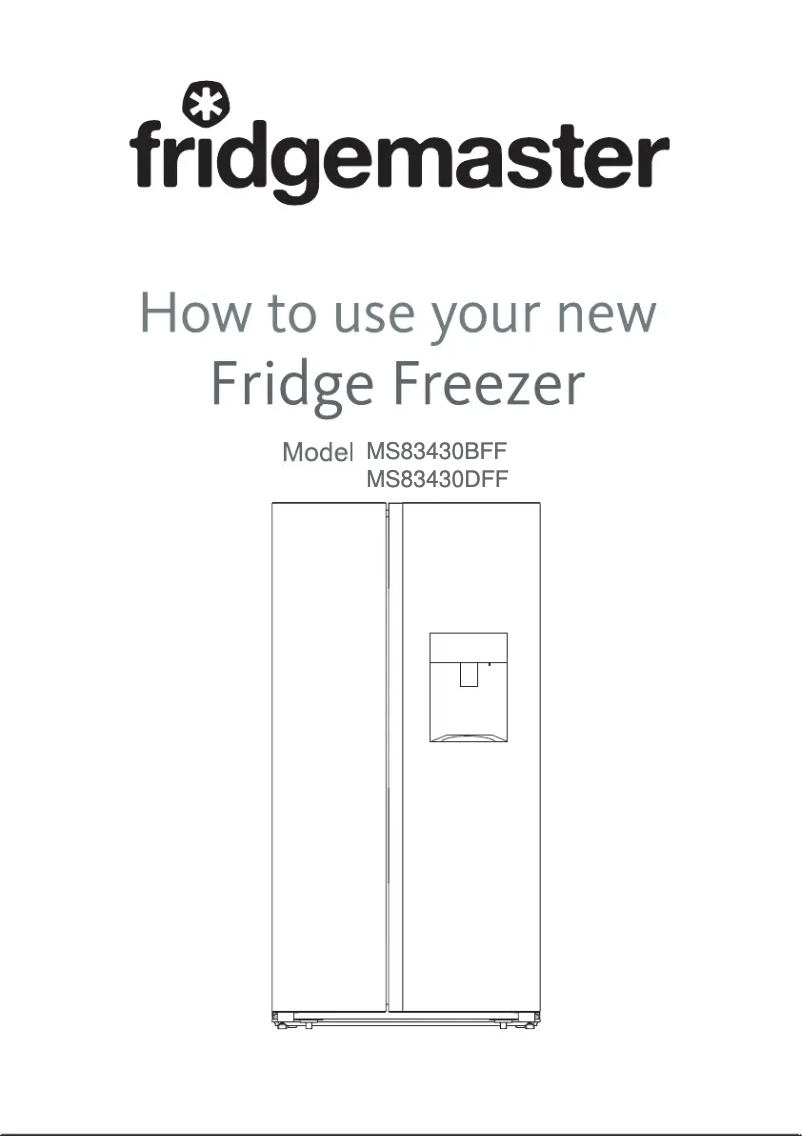 Page n°1 - Manuel utilisateur Fridgemaster MS83430BFF