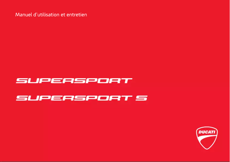 Page 1 de la notice Manuel utilisateur Ducati SuperSport (2019)