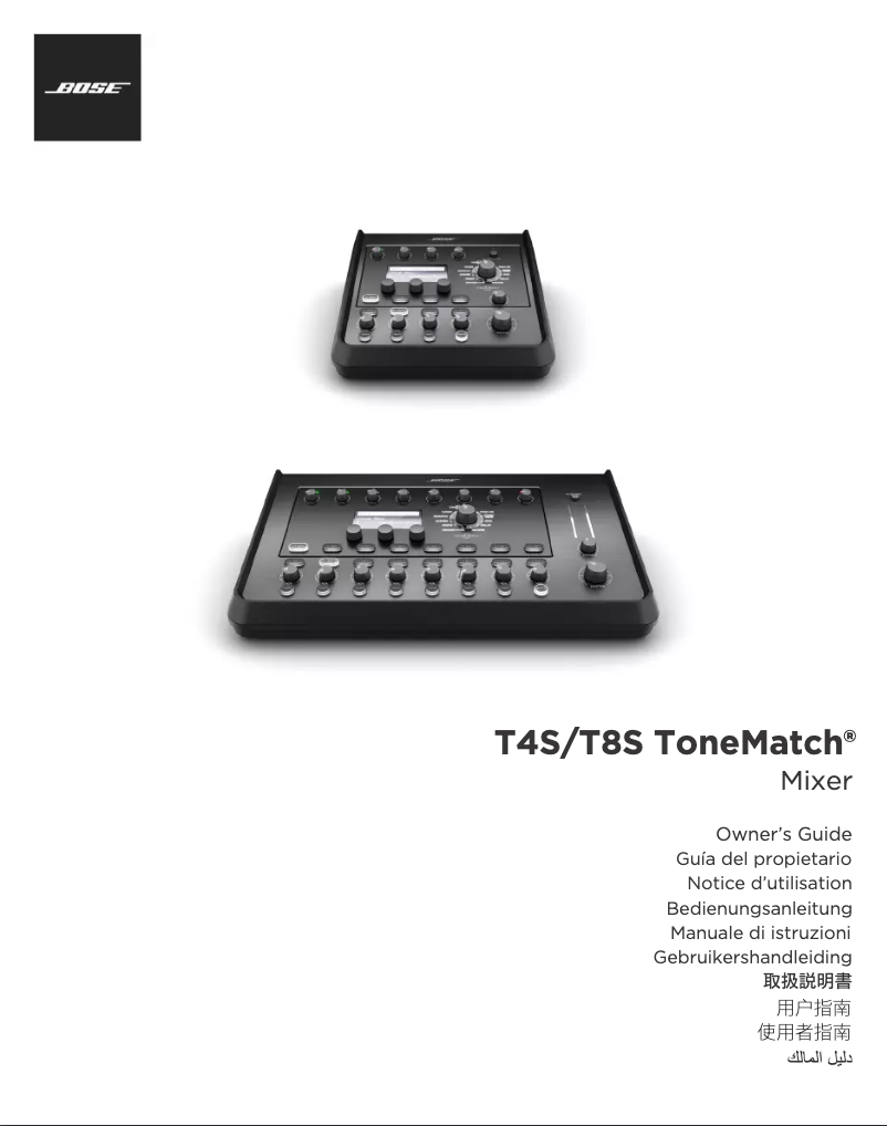 Page n°1 - Manuel utilisateur Bose T8S ToneMatch