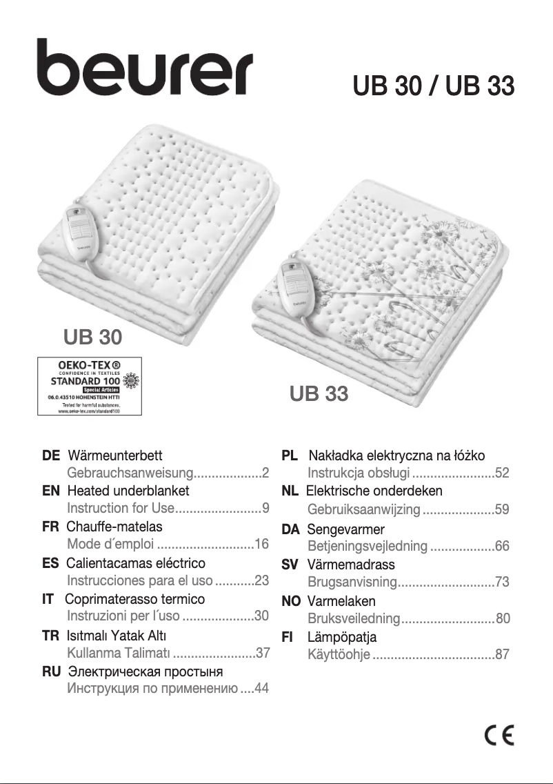 Image de la première page du manuel de l'appareil UB 30