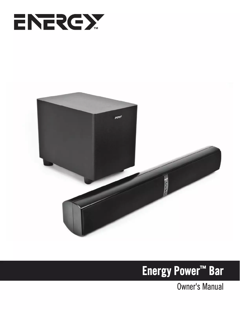 Page 1 de la notice Manuel utilisateur Energy Power Bar