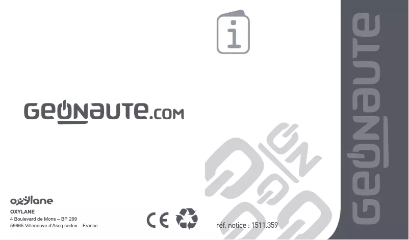 Page n°1 - Manuel utilisateur Domyos ONstep 400