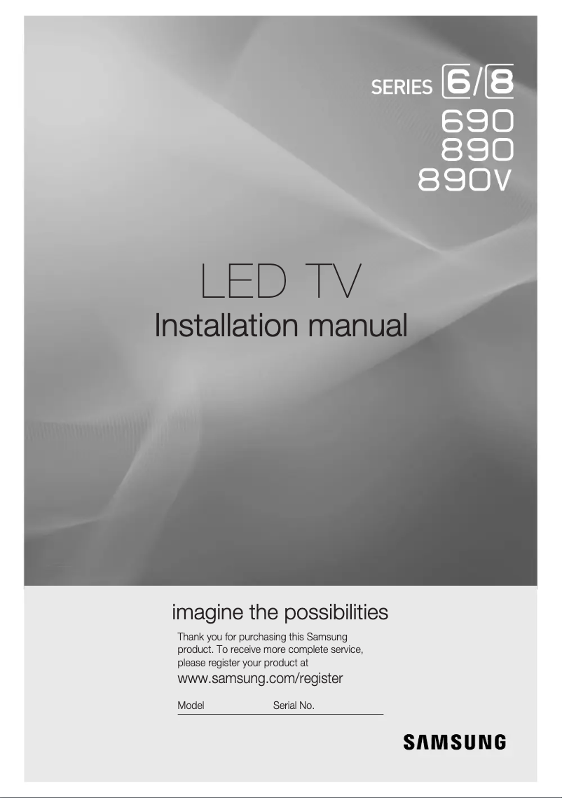 Page 1 de la notice Manuel utilisateur Samsung HG65AC690FJ