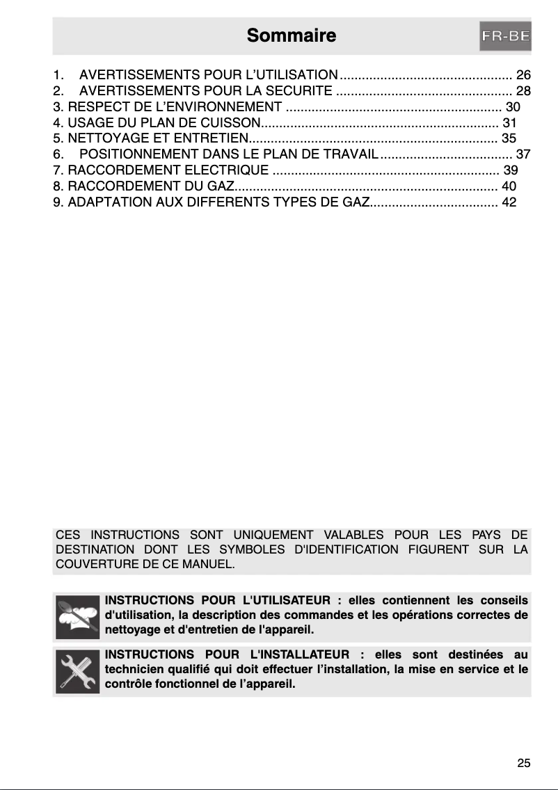 Page 1 de la notice Manuel utilisateur Smeg SR864PGBE