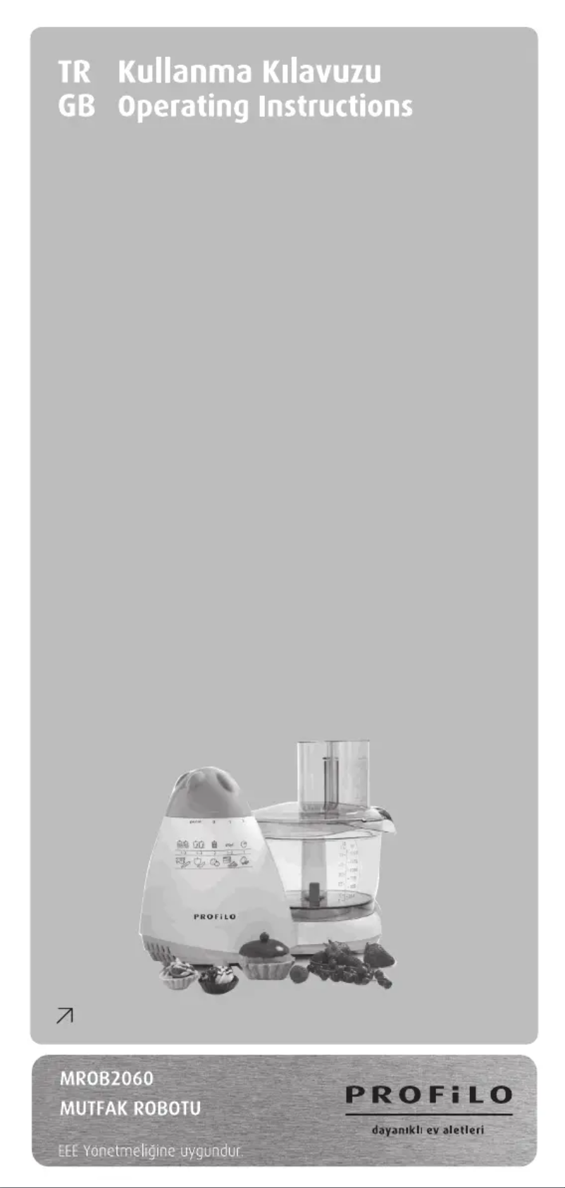 Page 1 de la notice Manuel utilisateur Profilo MROB2060