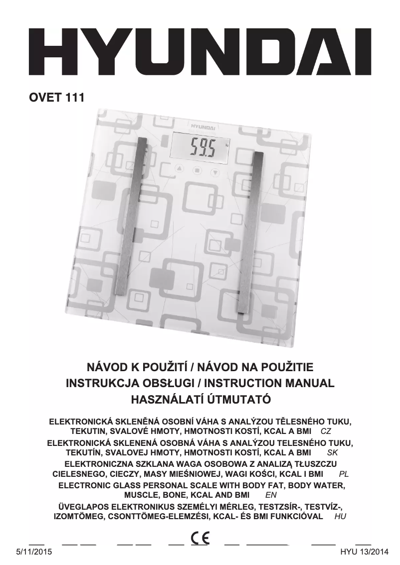 Image de la première page du manuel de l'appareil OVET 111