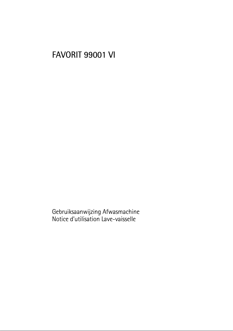 Image de la première page du manuel de l'appareil F99001VI