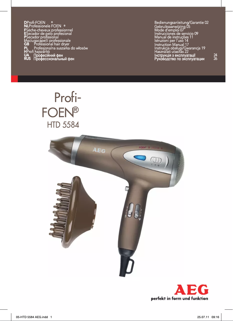 Image de la première page du manuel de l'appareil HTD 5584