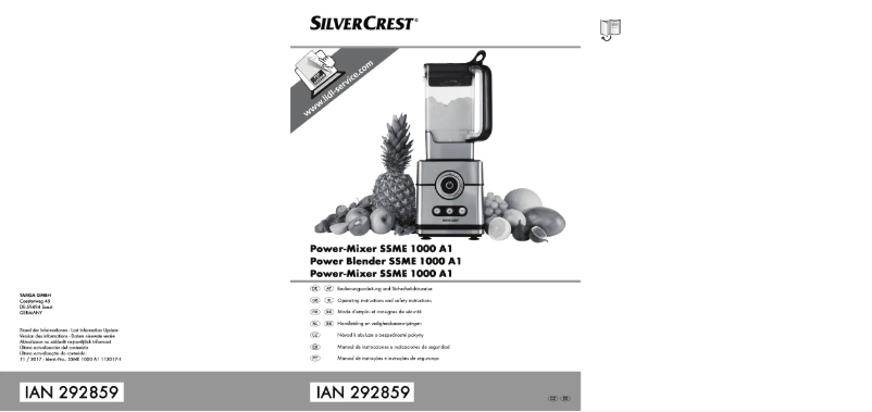 Page n°1 - Manuel utilisateur SilverCrest SSME 1000 A1