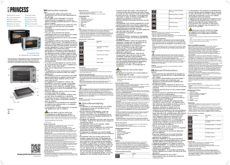 Page n°1 - Manuel utilisateur Princess 112759