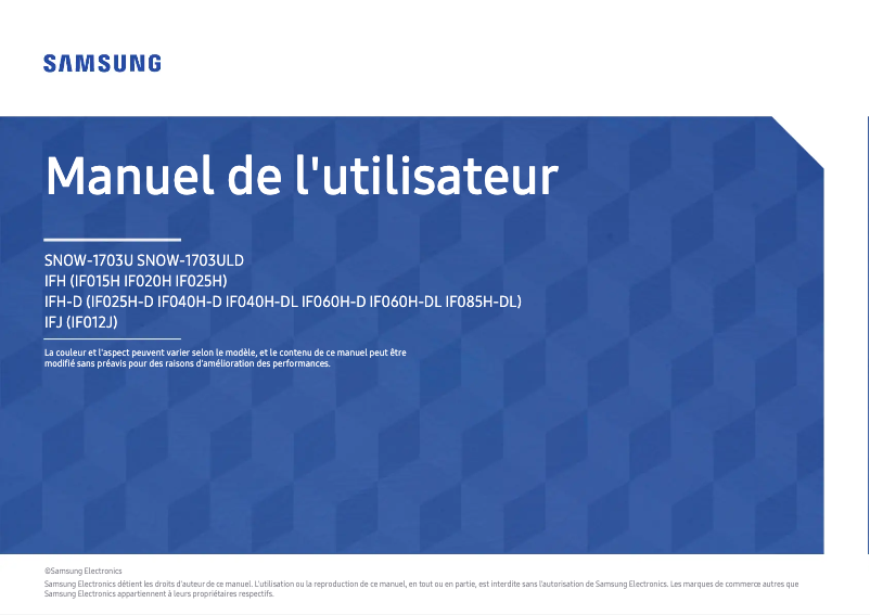 Image de la première page du manuel de l'appareil IF040HX-DN