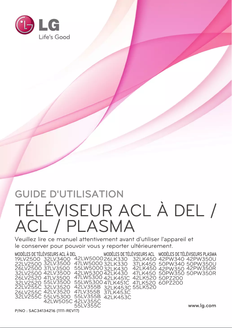 Page n°1 - Manuel utilisateur LG 47LK450