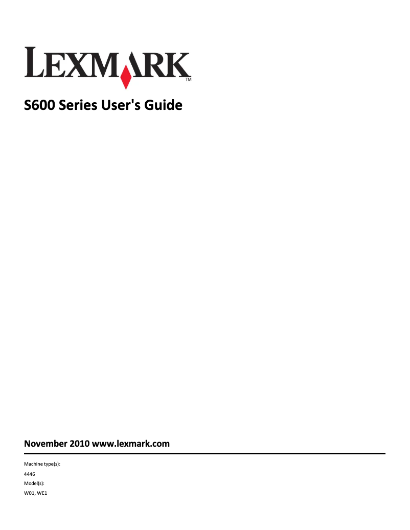 Page 1 de la notice Manuel utilisateur Lexmark Interact S606