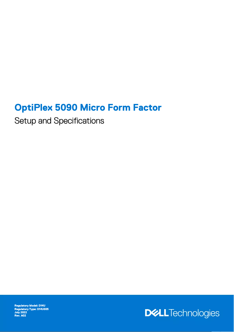 Page n°1 - Guide d'installation Dell OptiPlex 5090 Micro