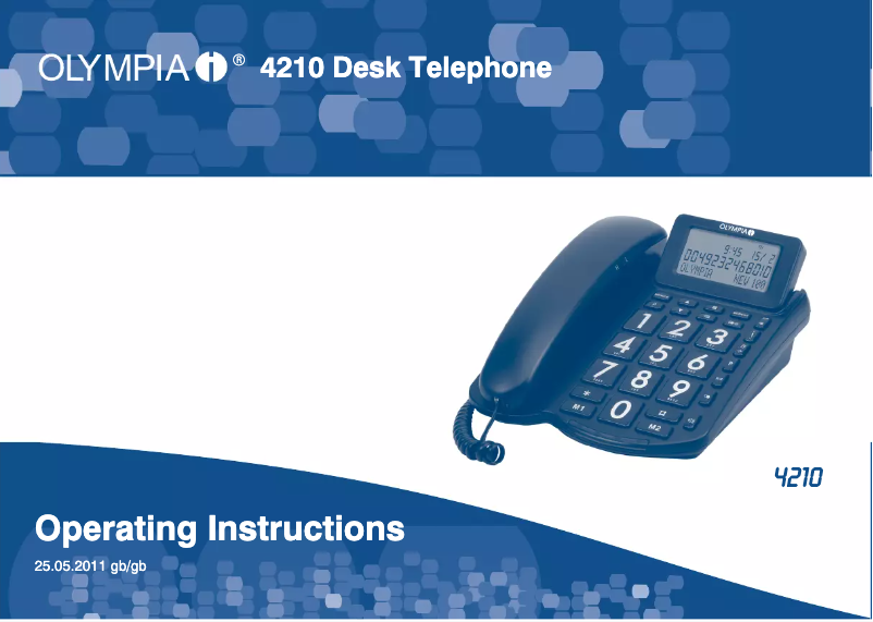 Página 1 del manual Manual de usuario Olympia 4210