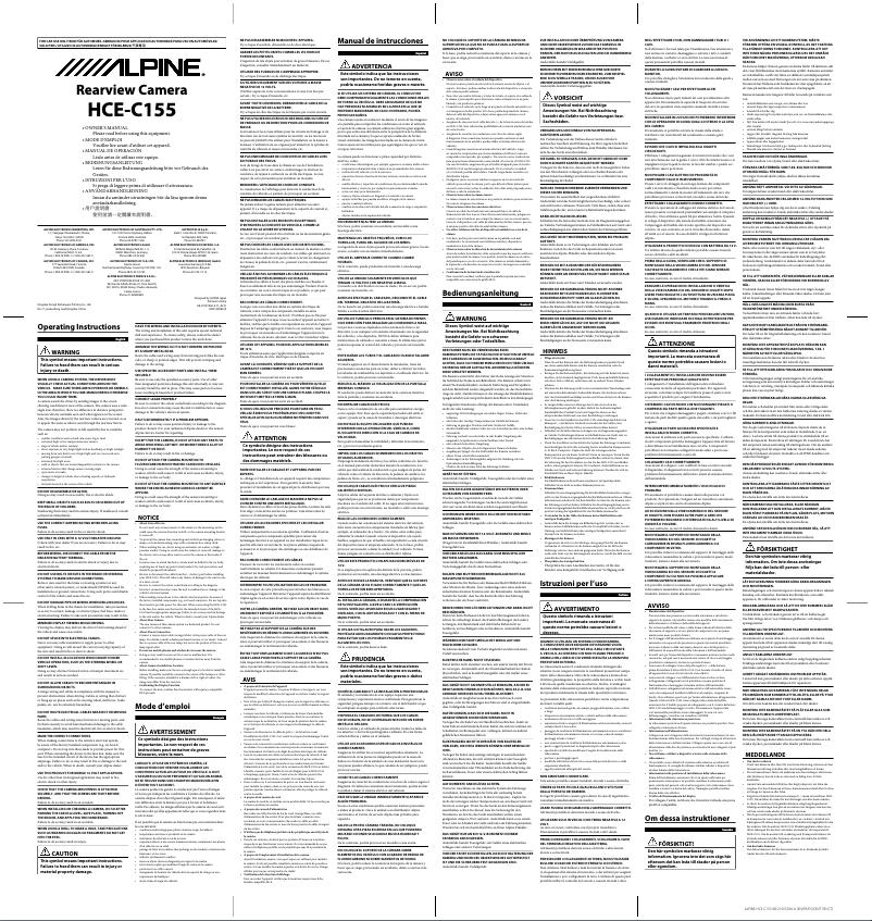 Página 1 del manual Manual de usuario Alpine HCE-C155