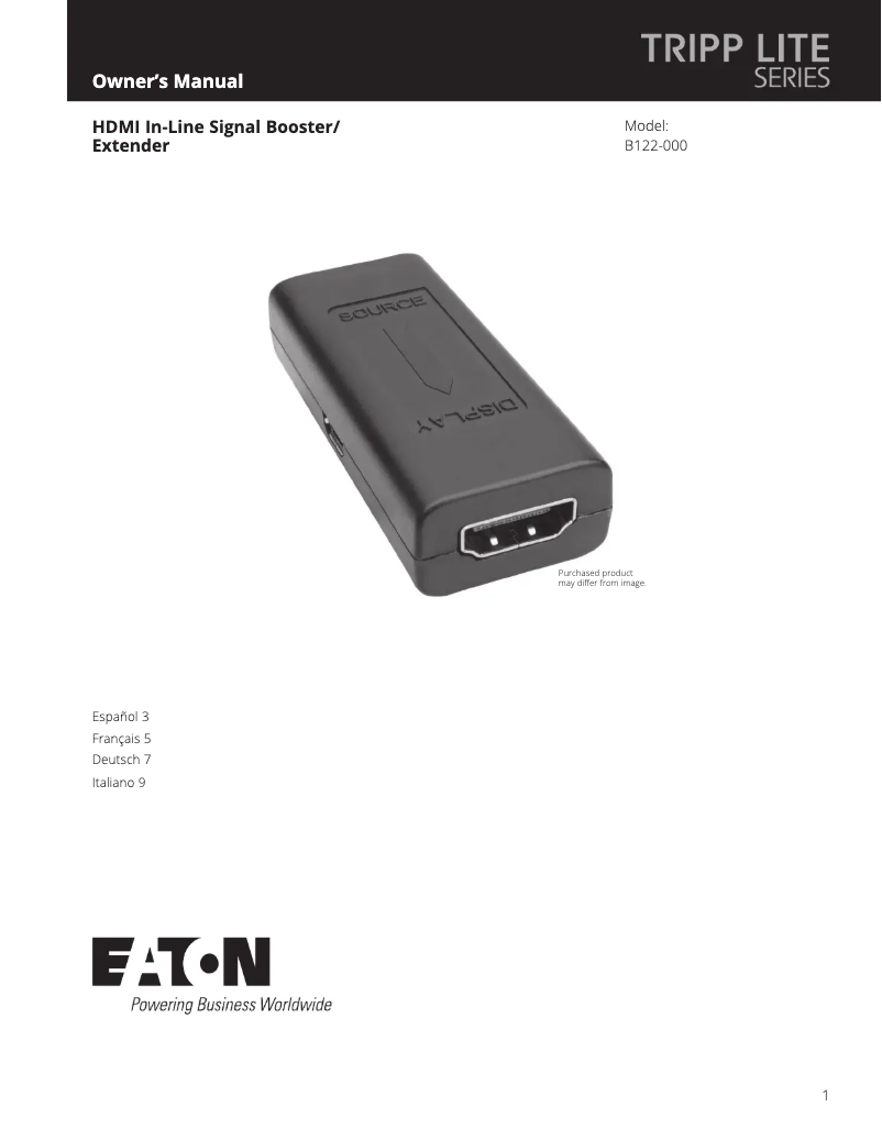 Image de la première page du manuel de l'appareil B122-000