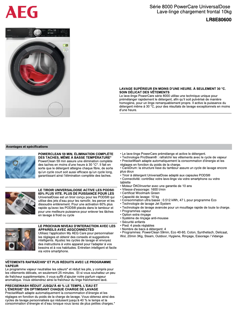 Image de la première page du manuel de l'appareil LR8E80600