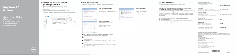 Image de la première page du manuel de l'appareil Inspiron 5758