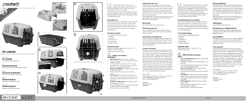 Image de la première page du manuel de l'appareil IAN 315547