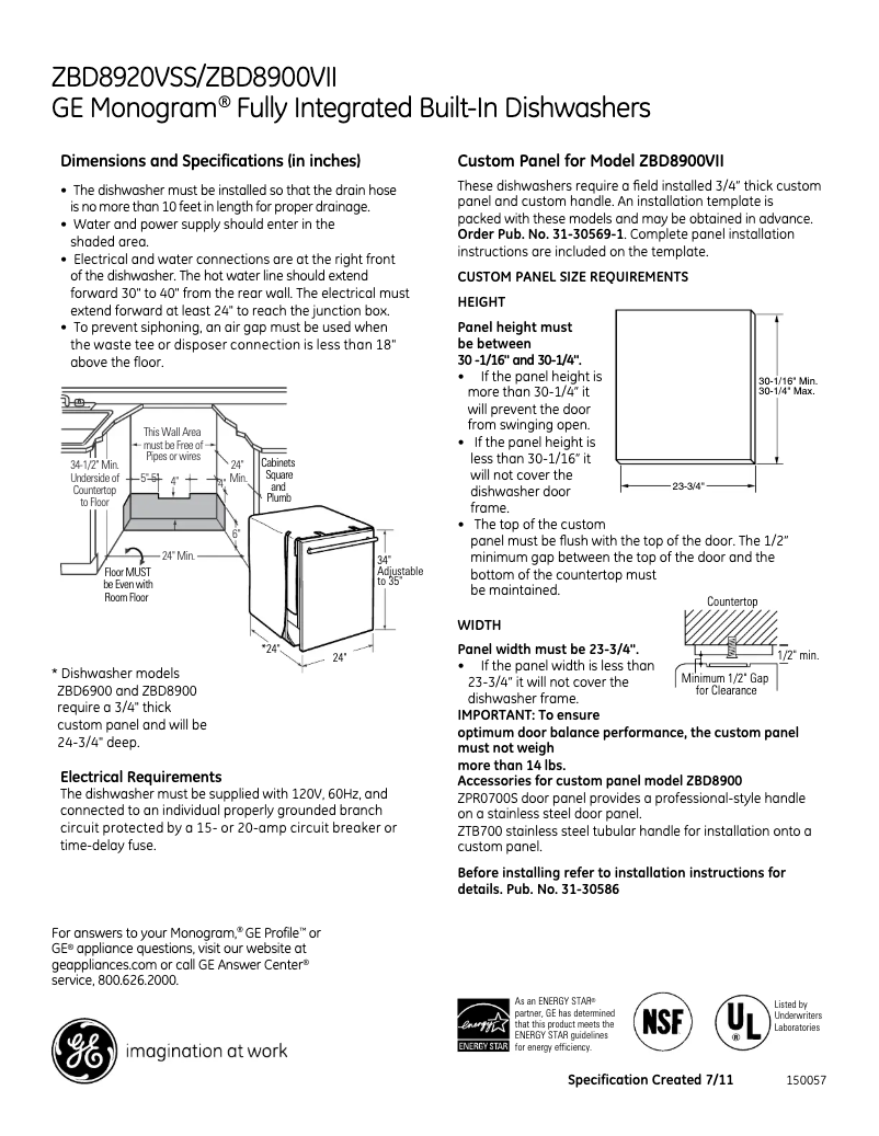 Image de la première page du manuel de l'appareil ZBD8920VSS