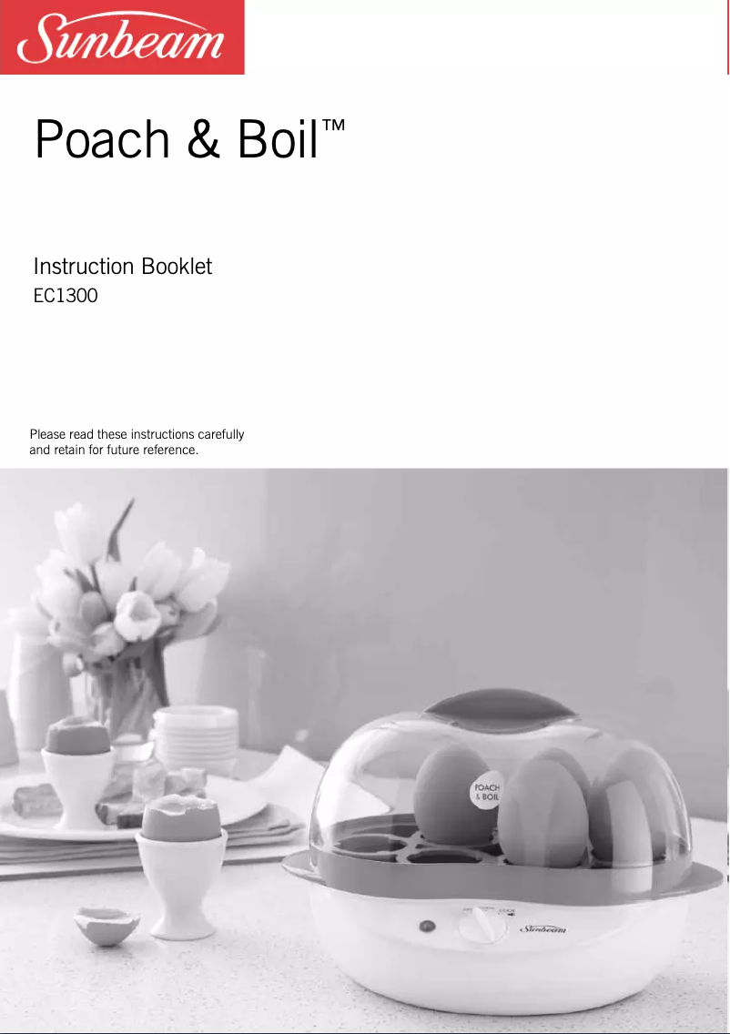 Image de la première page du manuel de l'appareil Poach & Boil EC1300