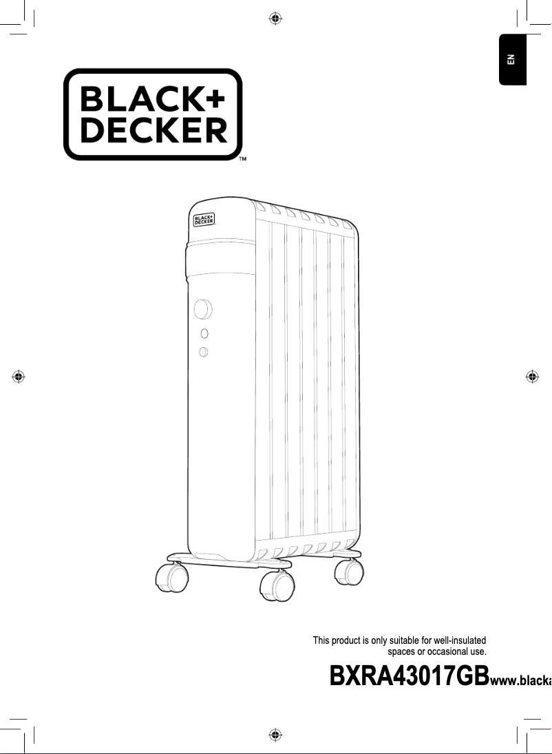 Page 1 de la notice Manuel utilisateur Black & Decker BXRA43017GB