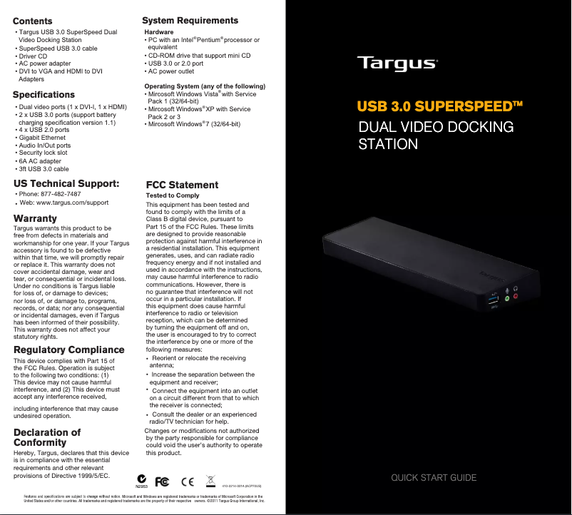 Image de la première page du manuel de l'appareil ACP70USZ