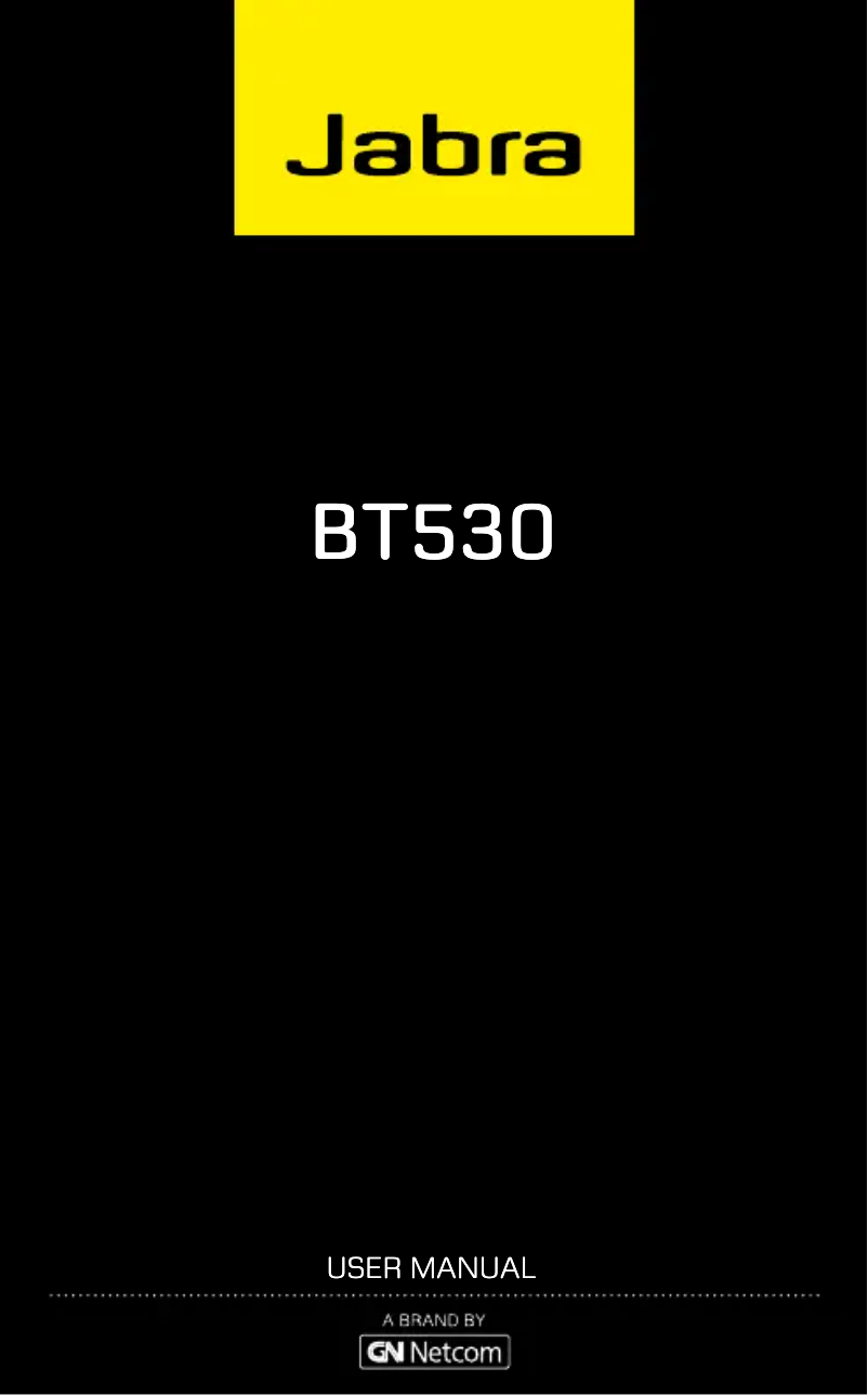 Page n°1 - Manuel utilisateur Jabra BT530