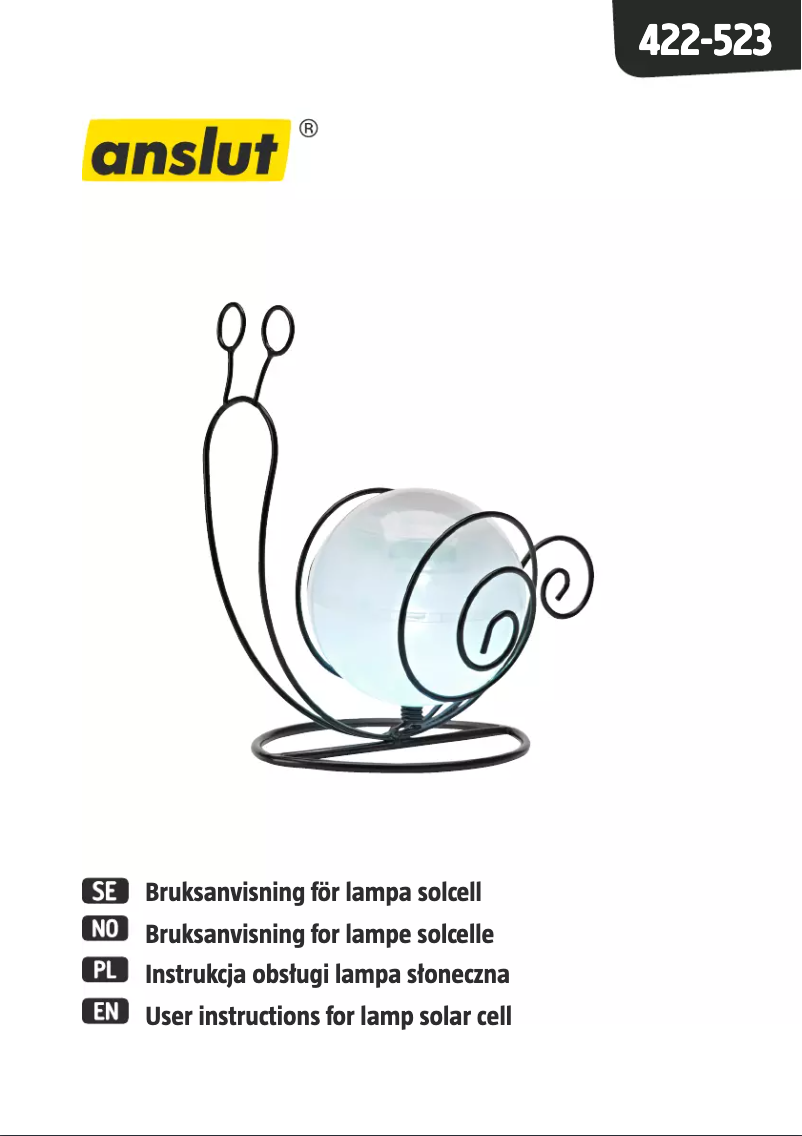 Page 1 de la notice Manuel utilisateur Anslut 422-523