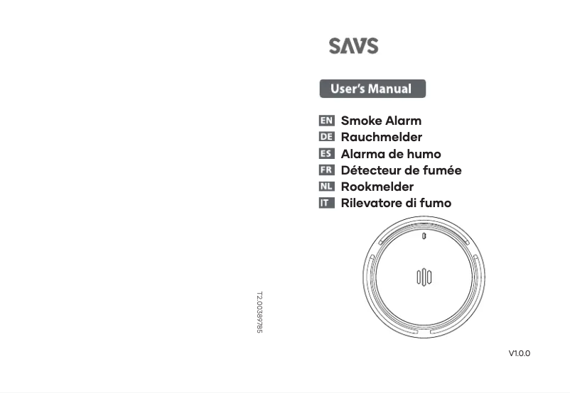Image de la première page du manuel de l'appareil S10