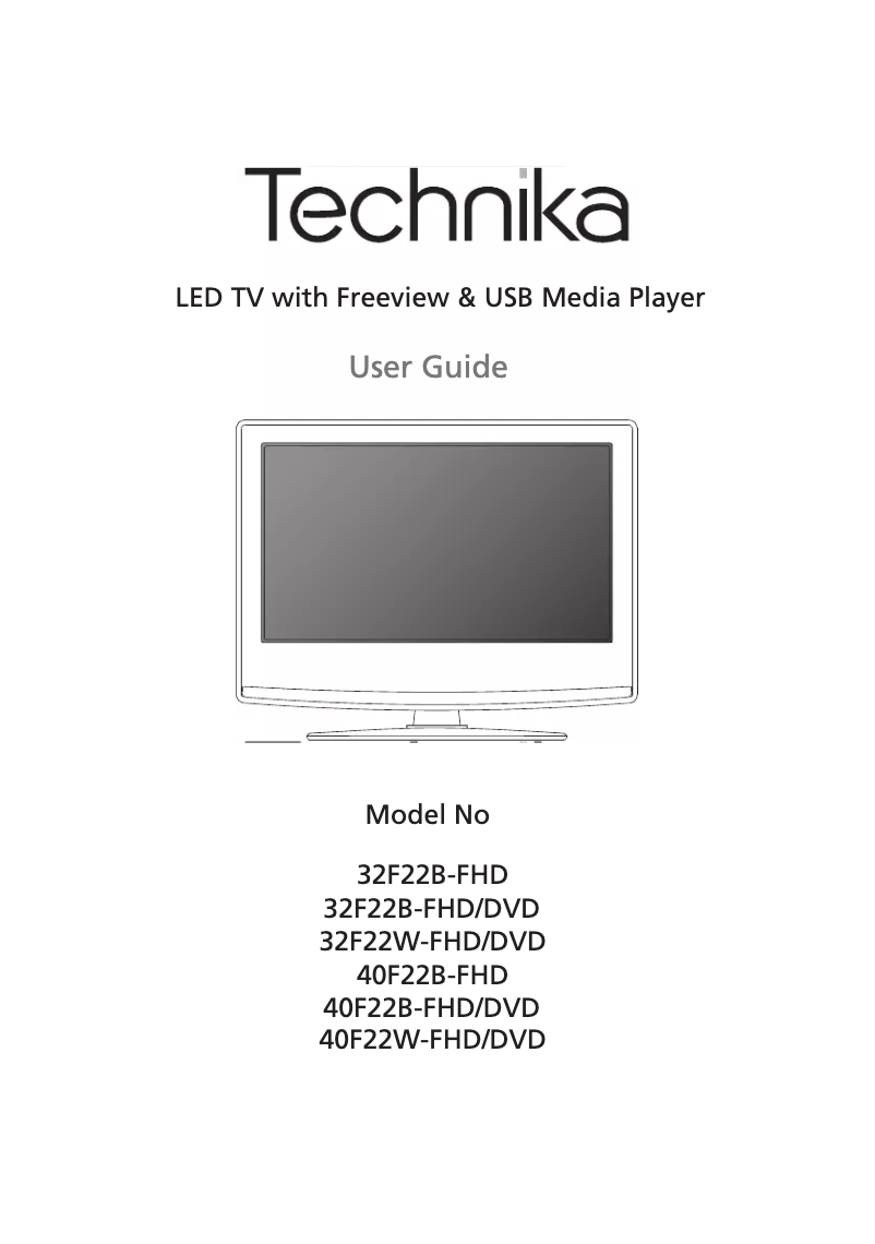Page n°1 - Manuel utilisateur Technika 32F22W-FHD/DVD