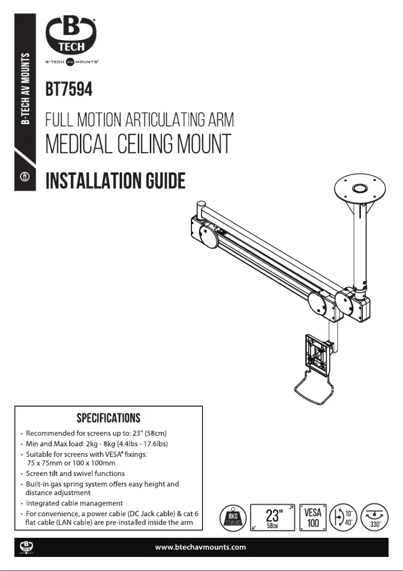 Page 1 of the manual User Manual B-Tech BT7594