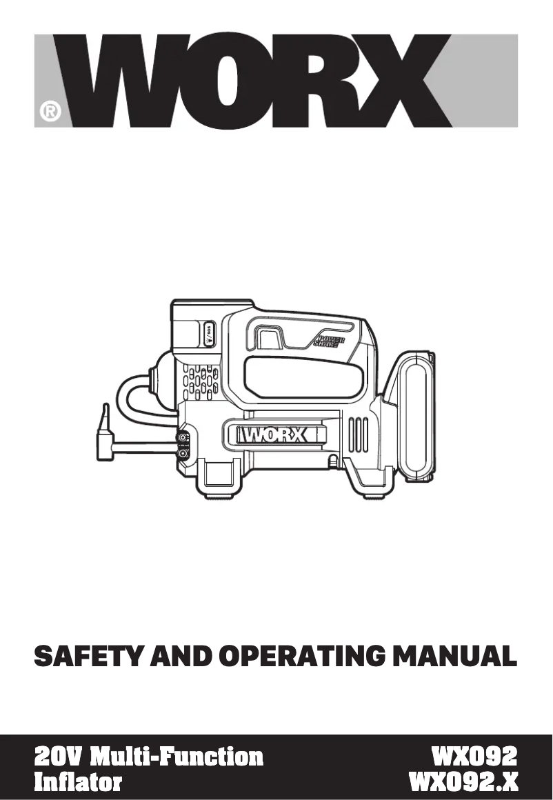 Page n°1 - Manuel utilisateur Worx WX092