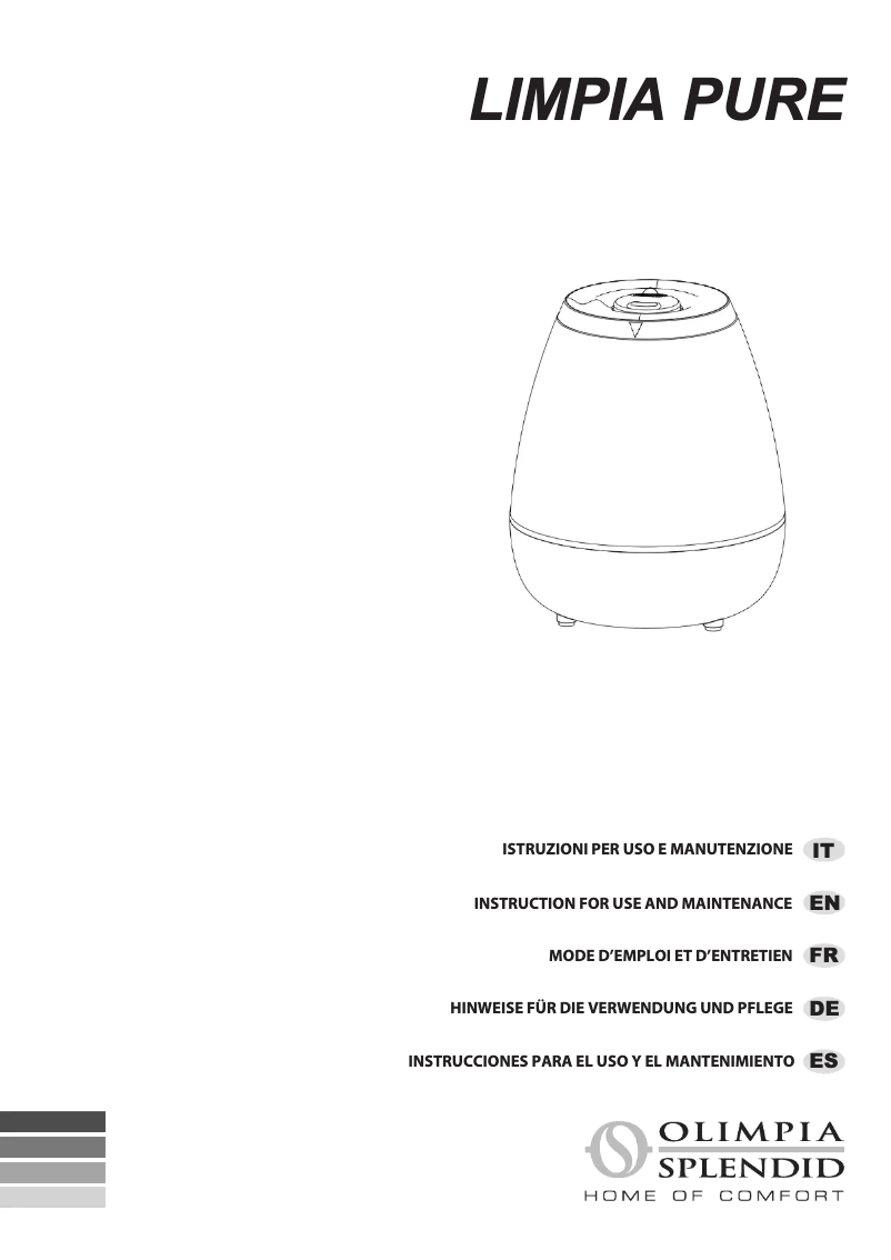 Image de la première page du manuel de l'appareil Limpia Pure