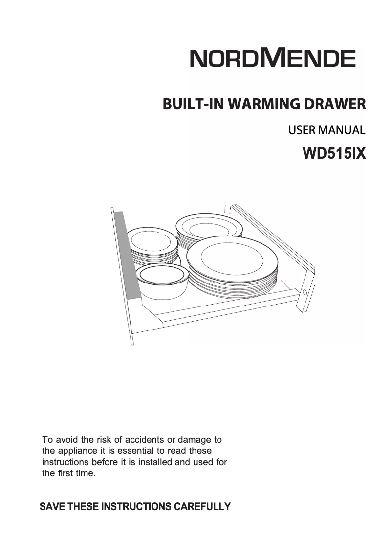 Image de la première page du manuel de l'appareil WD515IX
