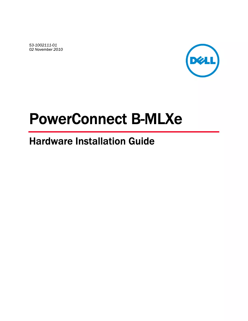 Page 1 de la notice Manuel utilisateur Dell PowerConnect B-MLXE4