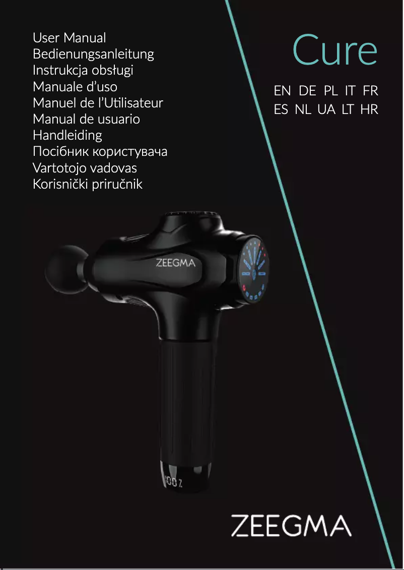 Página 1 del manual Manual de usuario Zeegma Cure