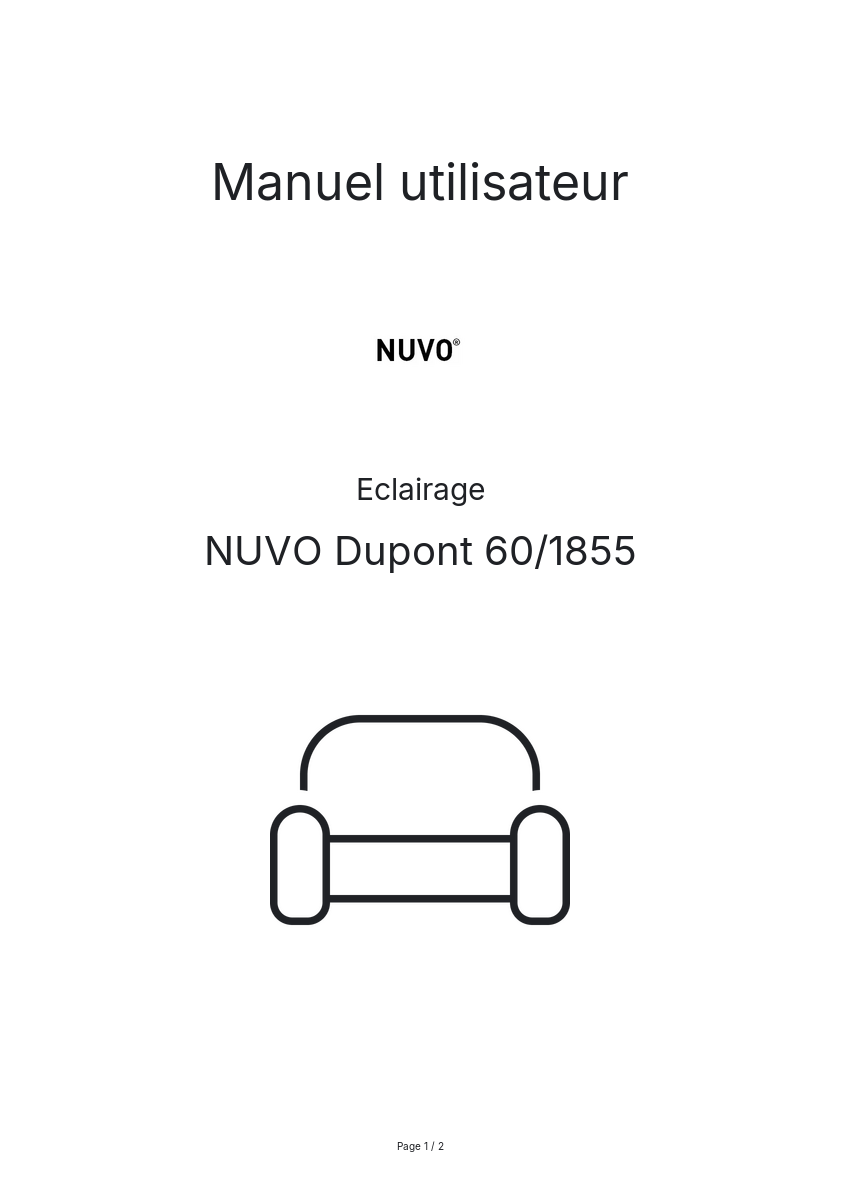 Page n°1 - Manuel utilisateur NUVO Dupont 60/1855