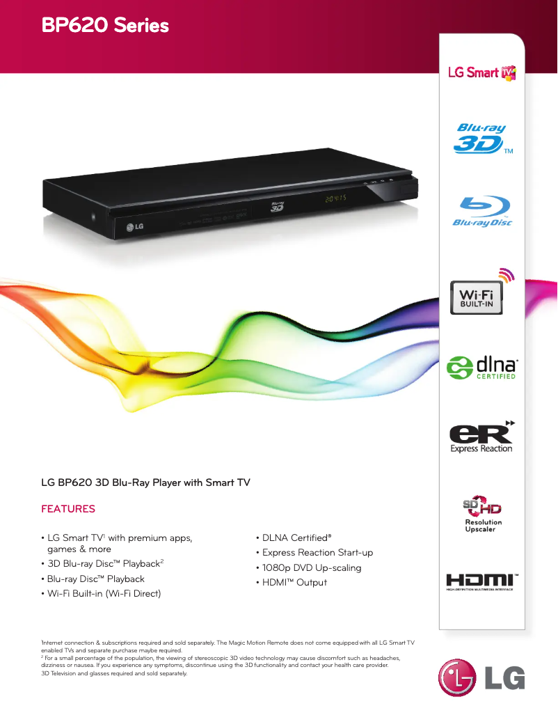 Image de la première page du manuel de l'appareil Smart BP620