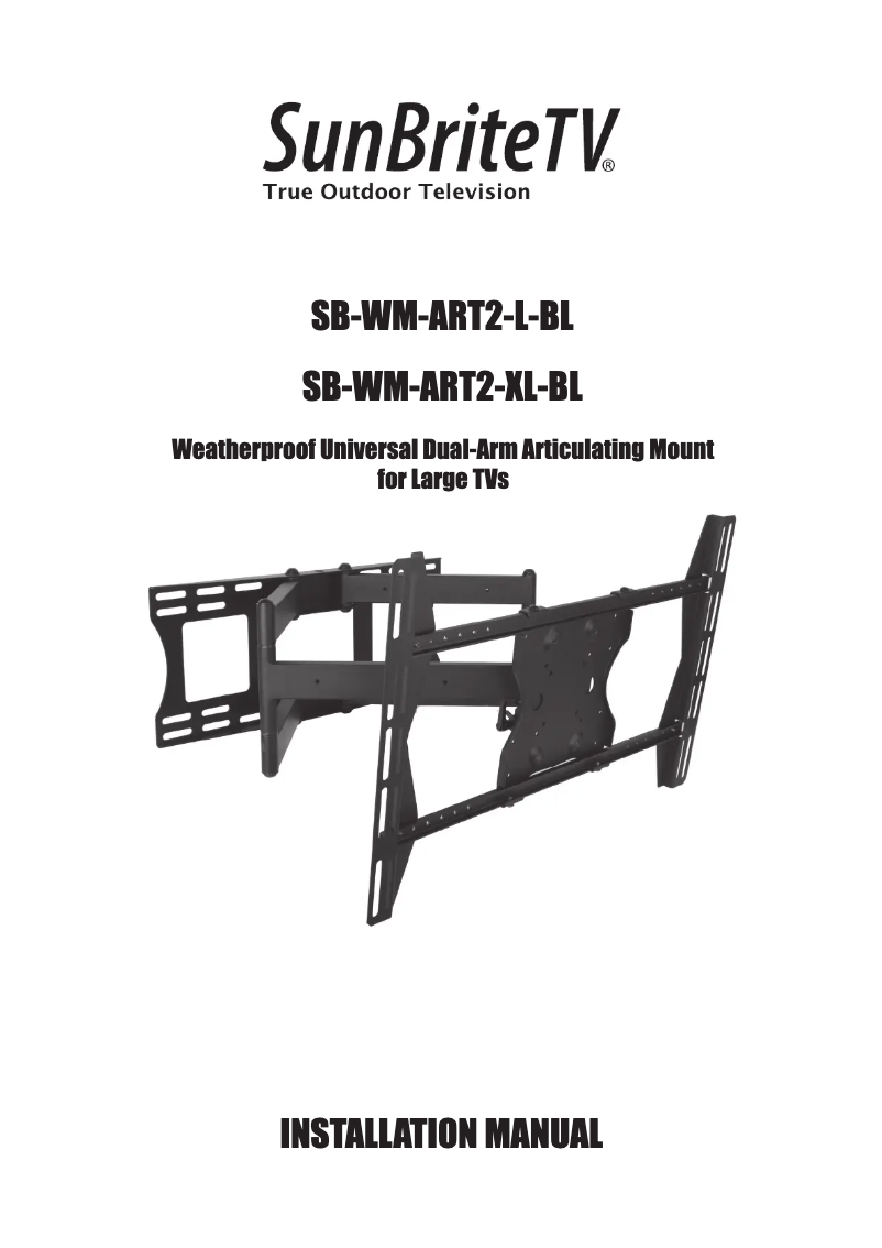 Page n°1 - Manuel utilisateur SunBriteTV SB-WM-ART2-L-BL