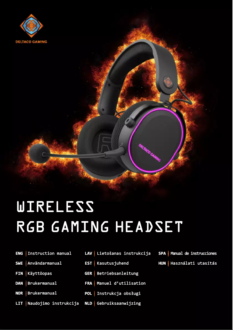 Page 1 de la notice Manuel utilisateur Deltaco Gaming DH420