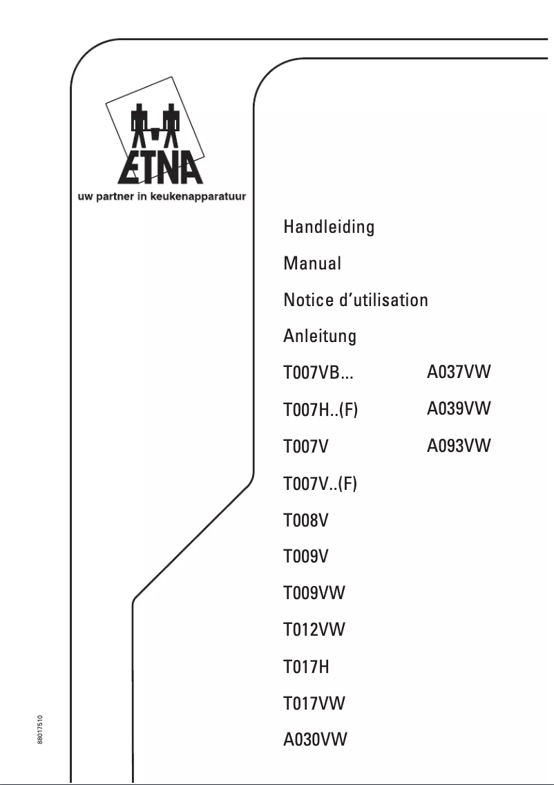 Page 1 de la notice Manuel utilisateur Etna T 007 VP