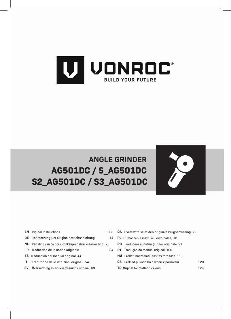 Page n°1 - Manuel utilisateur Vonroc S_AG501DC