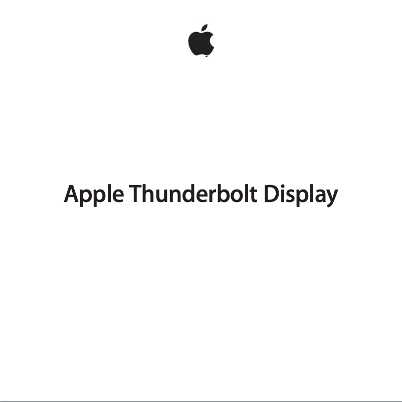Page 1 de la notice Manuel utilisateur Apple Thunderbolt Display