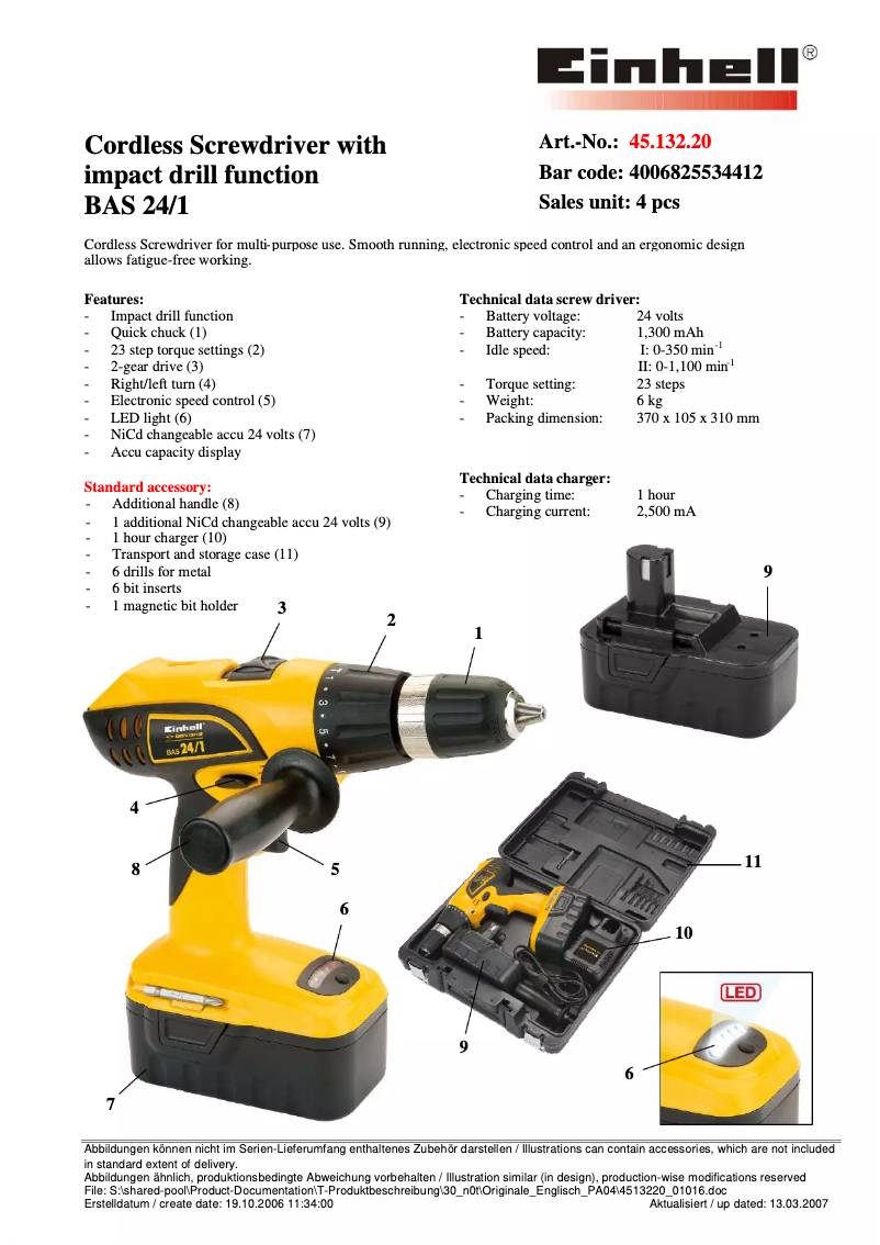 First page image of the manual for BAS 24/1