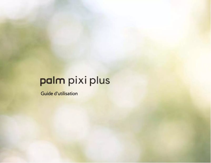 Page n°1 - Manuel utilisateur Palm Pixi Plus