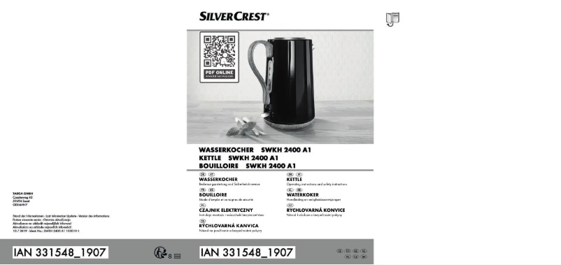 Page n°1 - Manuel utilisateur SilverCrest SWKS 2400 G2